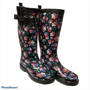 Capelli New York Floral Rainboots EUC
